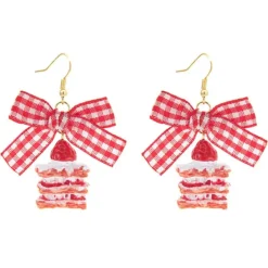Earrings*Boogzel Clothing Strawberry Cake Earrings