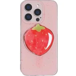 Iphone Cases*Boogzel Clothing Strawberry Grip iPhone Case Pink