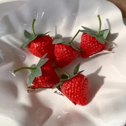 Hair Accessories*Boogzel Clothing Strawberry Hair Clip Red