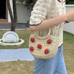 Bags & Purses*Boogzel Clothing Strawberry Straw Bag