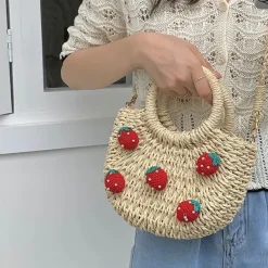 Bags & Purses*Boogzel Clothing Strawberry Straw Bag