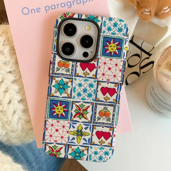 Iphone Cases*Boogzel Clothing Sun & Heart Pattern iPhone Case Blue
