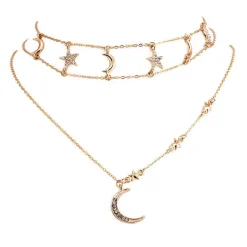 Other|Necklaces & Chokers*Boogzel Clothing Sun & Moon Choker Necklace Gold