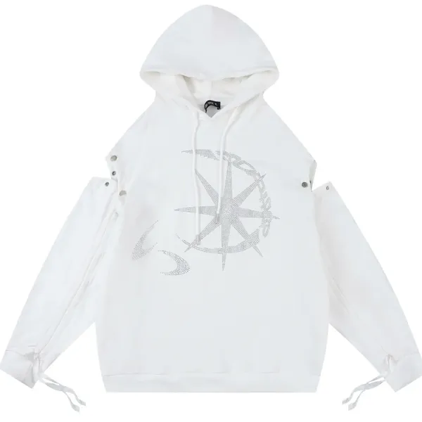 Hoodies*Boogzel Clothing Sun & Moon Rhinestone Hoodie