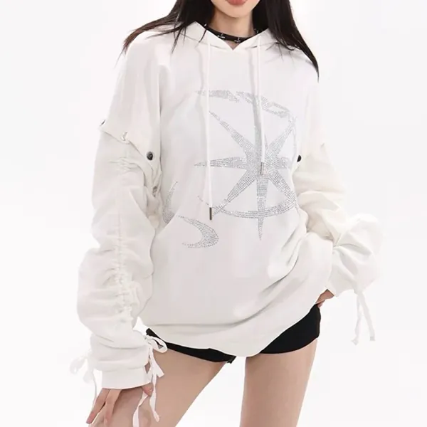 Hoodies*Boogzel Clothing Sun & Moon Rhinestone Hoodie