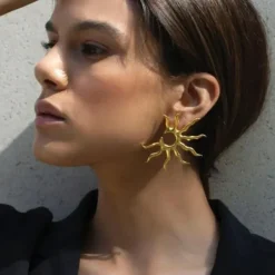 Earrings*Boogzel Clothing Sun Aesthetic Earrings Gold