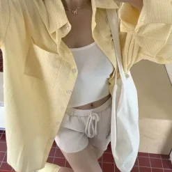 Long Sleeve Tops*Boogzel Clothing Sun of Provence Shirt Yellow
