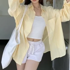 Long Sleeve Tops*Boogzel Clothing Sun of Provence Shirt Yellow