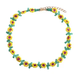 Necklaces & Chokers*Boogzel Clothing Sunflower Beaded Necklace
