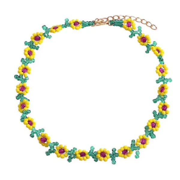Necklaces & Chokers*Boogzel Clothing Sunflower Beaded Necklace