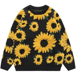Mens|Sweaters*Boogzel Clothing Sunflower Oversized Sweater