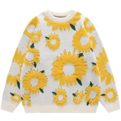 Mens|Sweaters*Boogzel Clothing Sunflower Oversized Sweater