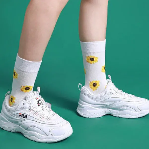 Socks*Boogzel Clothing Sunflower Print Socks