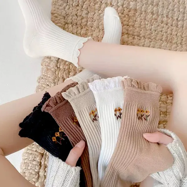 Socks*Boogzel Clothing Sunflower Ruffles Socks