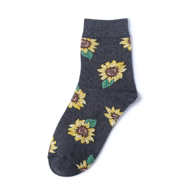 Socks*Boogzel Clothing Sunflower Socks Black