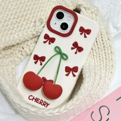 Iphone Cases*Boogzel Clothing Sweet Cherry 3D iPhone Case Beige/red