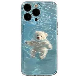 Iphone Cases*Boogzel Clothing Swimming Bear iPhone Case Blue