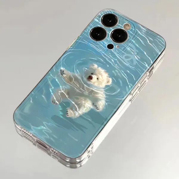 Iphone Cases*Boogzel Clothing Swimming Bear iPhone Case Blue