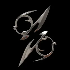 Earrings*Boogzel Clothing Taste Of Danger Earrings Silver