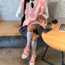 Knit Vests*Boogzel Clothing Teen Craft Heart Vest