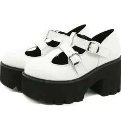Classics|Sandals / Mary Janes*Boogzel Clothing Teen Craft Platform Sandals White