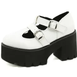 Classics|Sandals / Mary Janes*Boogzel Clothing Teen Craft Platform Sandals White