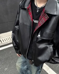 Coats & Jackets*Boogzel Clothing Teen Spirit Grunge Leather Jacket
