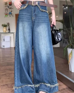 Jeans*Boogzel Clothing Teenage Drama Wide-Leg Jeans Blue