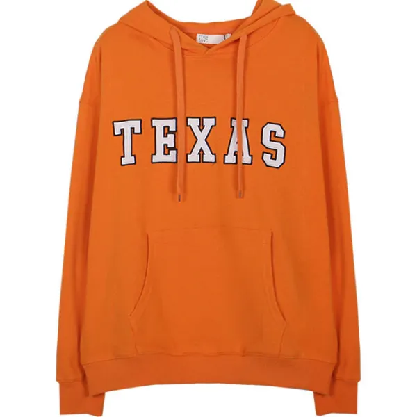 Hoodies*Boogzel Clothing Texas Embroidery Aesthetic Hoodie Orange