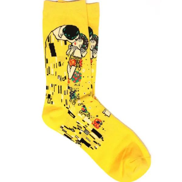 Socks*Boogzel Clothing The Kiss Klimt Socks Yellow