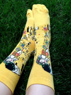 Socks*Boogzel Clothing The Kiss Klimt Socks Yellow