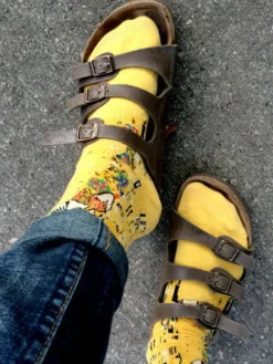 Socks*Boogzel Clothing The Kiss Klimt Socks Yellow