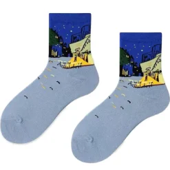 Socks*Boogzel Clothing The Night Café Van Gogh Socks Blue