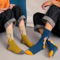 Socks*Boogzel Clothing The Scream Munch Socks Yellow