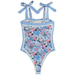 Swimwear*Boogzel Clothing Tie Strap Reversible Swimsuit Blue