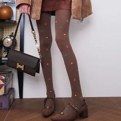 Other*Boogzel Clothing Tiny World Cozy Tights Brown