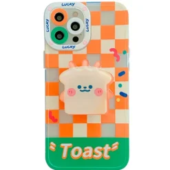 Iphone Cases*Boogzel Clothing Toast Checkered iPhone Case Orange/green