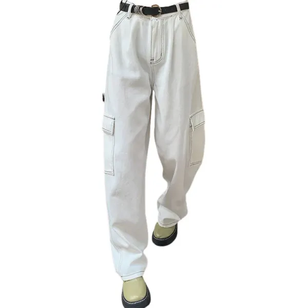 Jeans*Boogzel Clothing Try Again Skater Jeans White