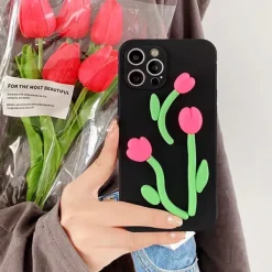 Iphone Cases*Boogzel Clothing Tulip Black iPhone Case