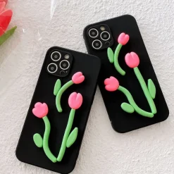 Iphone Cases*Boogzel Clothing Tulip Black iPhone Case