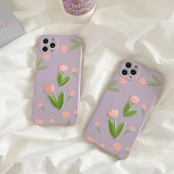 Iphone Cases*Boogzel Clothing Tulip Embroidery iPhone Case Purple