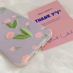 Iphone Cases*Boogzel Clothing Tulip Embroidery iPhone Case Purple
