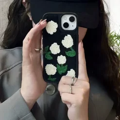 Iphone Cases*Boogzel Clothing Tulip Embroidery iPhone Case Black