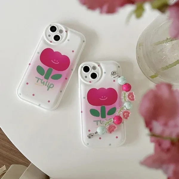 Iphone Cases*Boogzel Clothing Tulip Flower Chain iPhone Case Pink