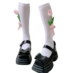 Socks*Boogzel Clothing Tulip Flower Tube Socks