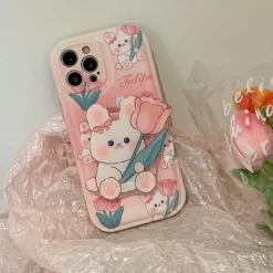 Iphone Cases*Boogzel Clothing Tulips Bunny iPhone Case Pink