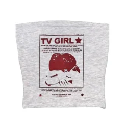 Y2K Tops|Crop Tops*Boogzel Clothing TV Girl Y2K Aesthetic Tube Top