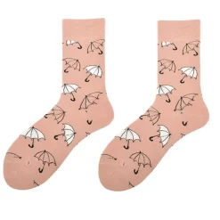 Socks*Boogzel Clothing Umbrella Print Socks Pink