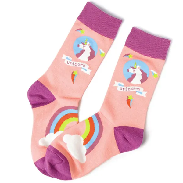 Socks*Boogzel Clothing Unicorn Attack Socks Pink