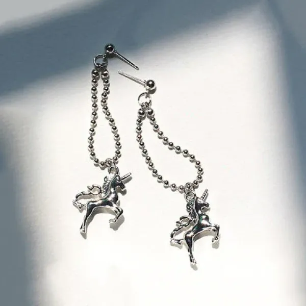Earrings*Boogzel Clothing Unicorn Earrings Silver